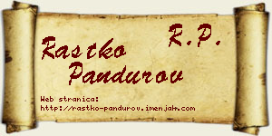 Rastko Pandurov vizit kartica